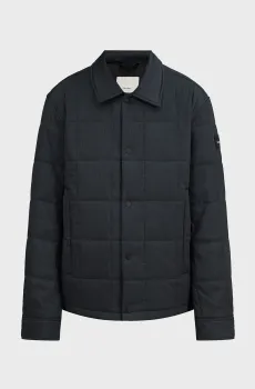 Мужская черная рубашка-пальто в клетку RIPSTOP QUILT Черный XL Calvin Klein K10K114094