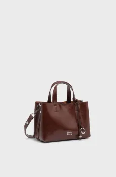 Женская темно-коричневая кожаная сумка Коричневый ONESIZE Bimba Y Lola 262BB1J6C.10633
