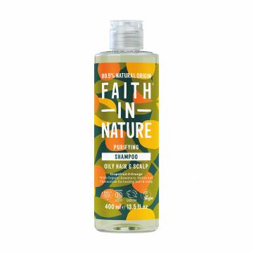 Очищающий шампунь Faith In Nature Purifying Shampoo для жирных волос и кожи головы, с грейпфрутом и апельсином, 400 мл Очищающий шампунь Faith In Nature Purifying Shampoo для жирных волос и кожи головы, с грейпфрутом и апельсином, 400 мл