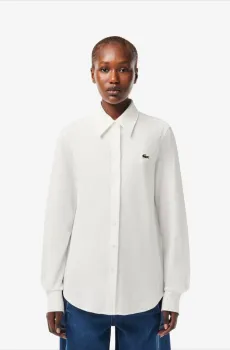 Женская белая рубашка Белый 40 Lacoste CF945970V