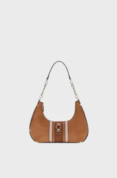 Женская коричневая замшевая сумка Коричневый ONESIZE Guess HWSB78.38180;CGM