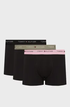 Мужские черные боксеры (3 шт) TRUNK WB Черный XL Tommy Hilfiger UM0UM03890