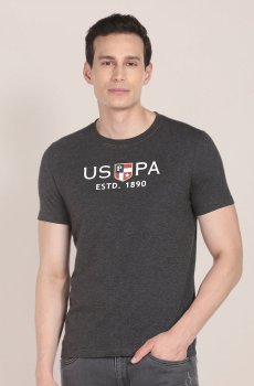 U.S. Polo Assn. Typography Printed Pure Cotton T-Shirt