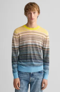 Мужской льняной джемпер в полоску Разноцветный M Gant 8050157