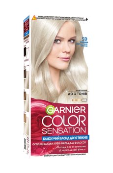 Стойкая крем-краска для волос Garnier Color Sensation S9 Блестящий блонд, 110 мл