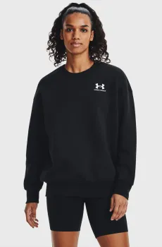 Женский черный свитшот Essential Flc OS Crew Черный XS Under Armour 1379475-001
