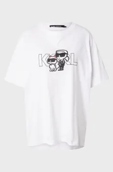 Женская белая футболка Ikon Seasonal Белый M Karl Lagerfeld A3W17084