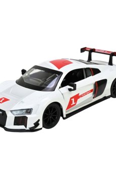 Автомодель Автопром Audi R8 LMS, 1:24, в коробке, со светом и звуком, белая, 19*8*5 см, от 3 лет (68262A(W))