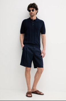 Поло с примесью льна United Colors of Benetton