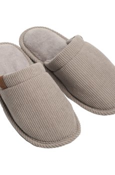 Женские домашние тапочки Twins HS-OZ вельвет, серые, размер 36-37 (24 см)