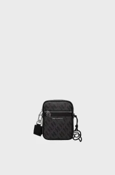 Мужская темно-серая сумка с узором Серый ONESIZE Karl Lagerfeld B3M30258;999