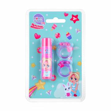 Набор для девушек Honey Bunny Miss Счастливые моменты (бальзам для губ, 4.65 г + 2 кольца) Набор для девушек Honey Bunny Miss Счастливые моменты (бальзам для губ, 4.65 г + 2 кольца)