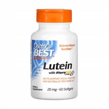 Лютеин Doctors Best Lutein With Floraglo 20 мг, 60 гелевых капсул