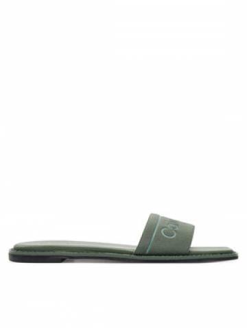 Calvin Klein Шльопанці Flat Slide He HW0HW01989 Зелений Calvin Klein Шльопанці Flat Slide He HW0HW01989 Зелений