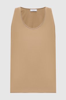 Коричневый топ с цепочкой мониль