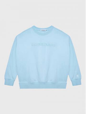 Calvin Klein Jeans Світшот Raised Embro IB0IB01670 Голубий Regular Fit Calvin Klein Jeans Світшот Raised Embro IB0IB01670 Голубий Regular Fit