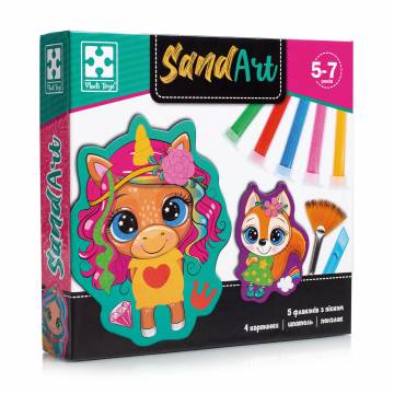 Набор для творчества Vladi Toys Sand Art Веселые друзья, 12 деталей, от 5 лет (VT4501-01) Набор для творчества Vladi Toys Sand Art Веселые друзья, 12 деталей, от 5 лет (VT4501-01)