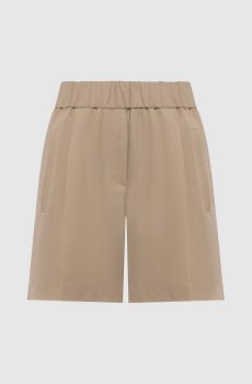 Бежевые шорты с льном