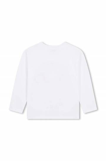 Хлопковый детский лонгслив Kenzo Kids цвет белый K60706 Хлопковый детский лонгслив Kenzo Kids цвет белый K60706