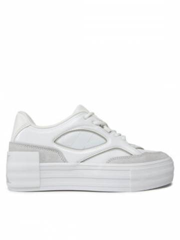 Calvin Klein Jeans Снікерcи Bold Vulc Flatf Lace Mix Mg Lum YW0YW01295 Білий Calvin Klein Jeans Снікерcи Bold Vulc Flatf Lace Mix Mg Lum YW0YW01295 Білий