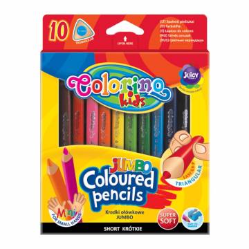 Олівці Colorino Mini Jumbo 10 кольорів трикутні з чинкою (32964PTR) Олівці Colorino Mini Jumbo 10 кольорів трикутні з чинкою (32964PTR)