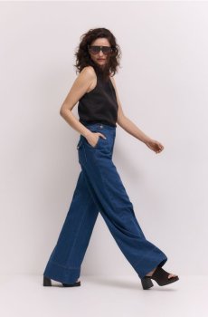 Reserved - Джинси широкого крою - синій - 931KG-55J