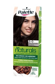 Безаммиачная краска для волос Palette Naturals Permanent Color Creme, 3-0 Темно-каштановый, 110 мл