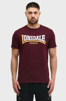 Мужская бордовая футболка TWO TONE Бордовый S Lonsdale 113170