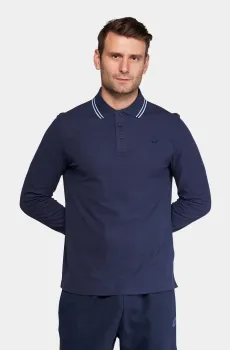 Мужское темно-синее поло CLASSICA I LS Синий M Lotto 220205/B72