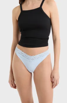 Женские голубые трусики-танга WISH Голубой L Etam 6524353