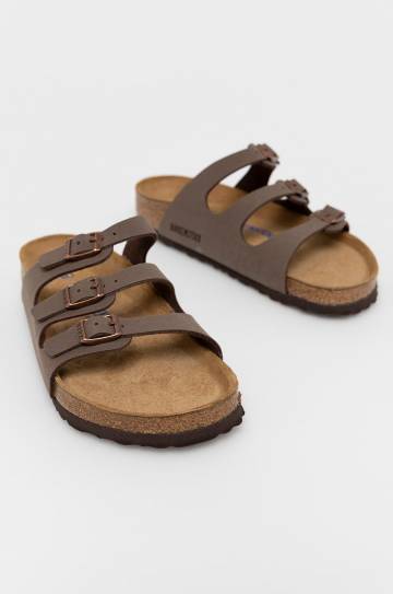 Шлепанцы Birkenstock Florida SFB женские цвет коричневый 53881 Шлепанцы Birkenstock Florida SFB женские цвет коричневый 53881