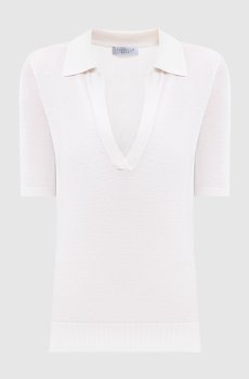 Белый топ Frank с кашемиром и шелком