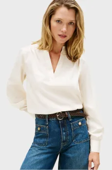 Женская белая блуза POPLIN Белый M Tommy Hilfiger WW0WW47929