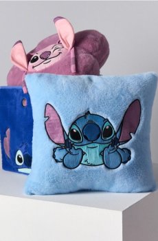 Подушка зі штучного хутра Stitch - light blue