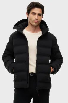 Мужская черная куртка tech heat sealed jacket Черный XL Tommy Hilfiger MW0MW44977