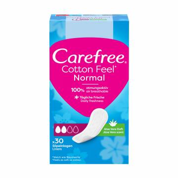 Ежедневные прокладки Carefree Cotton Feel Aloe, 30 шт Ежедневные прокладки Carefree Cotton Feel Aloe, 30 шт
