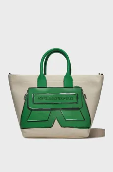 Женская бежевая сумка ICON K Бежевый ONESIZE Karl Lagerfeld 236W3891