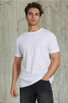 Бавовняна футболка basic - білий