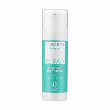Очищающий крем Bioearth Sensitive Clear Purifying Face Cream для проблемной и комбинированной кожи лица, 50 мл Очищающий крем Bioearth Sensitive Clear Purifying Face Cream для проблемной и комбинированной кожи лица, 50 мл