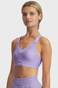 Женский сиреневый топ UA Infinity High 2.0 Bra Фиолетовый L (D-DD) Under Armour 1384112-538