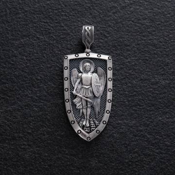 Серебряный кулон "Архангел Михаил моли Бога о нас" 133224 Серебряный кулон "Архангел Михаил моли Бога о нас" 133224