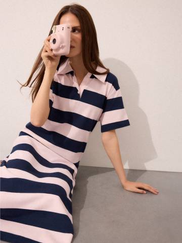 Mohito - Сукня міді в смужку - темно-синій - S