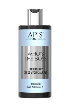 Уценка! Мужской энергетический гель для душа 3 в 1 Apis Natural Cosmetics Whos The Boss Energizing Body Wash Gel 3 in 1, 300 мл
