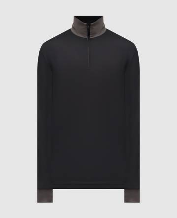 Черный джемпер с нашивкой логотипа