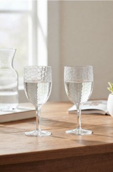 Келихи з рельєфною текстурою 2 pack - clear