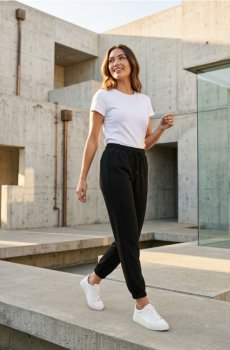 Трикотажні штани - чорний