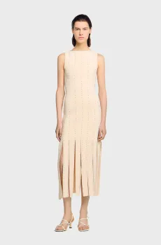 Женское бежевое платье Бежевый 34 Sandro SFPRO04494_Ecru