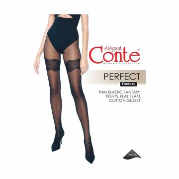 Фантазийные женские колготки Conte elegant Fantasy Perfect 30 DEN, Nero, размер 3 Фантазийные женские колготки Conte elegant Fantasy Perfect 30 DEN, Nero, размер 3