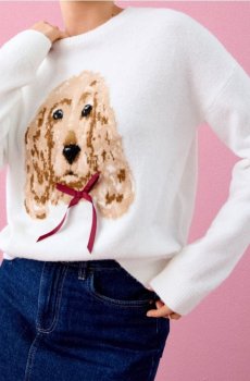 Светр з додаванням вовни - кремовий