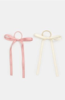 Резинки для волосся з бантом набір 2 шт. - різнобарвний